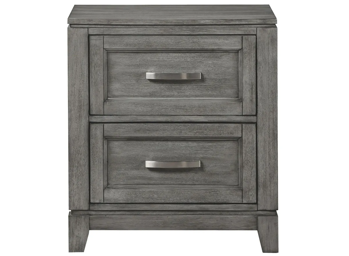 Faustina Nightstand in Gray by Bellanest