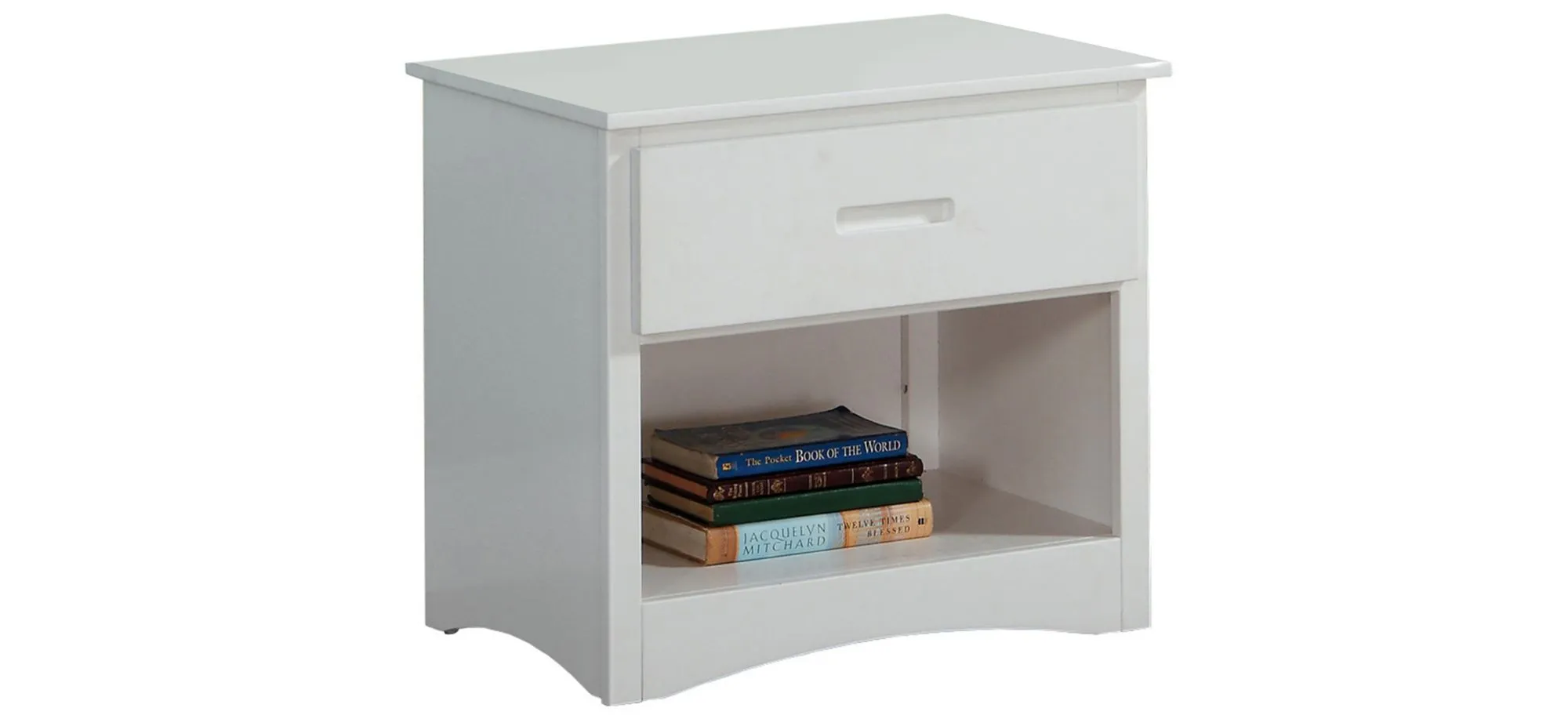 Carissa Nightstand in White by Homelegance