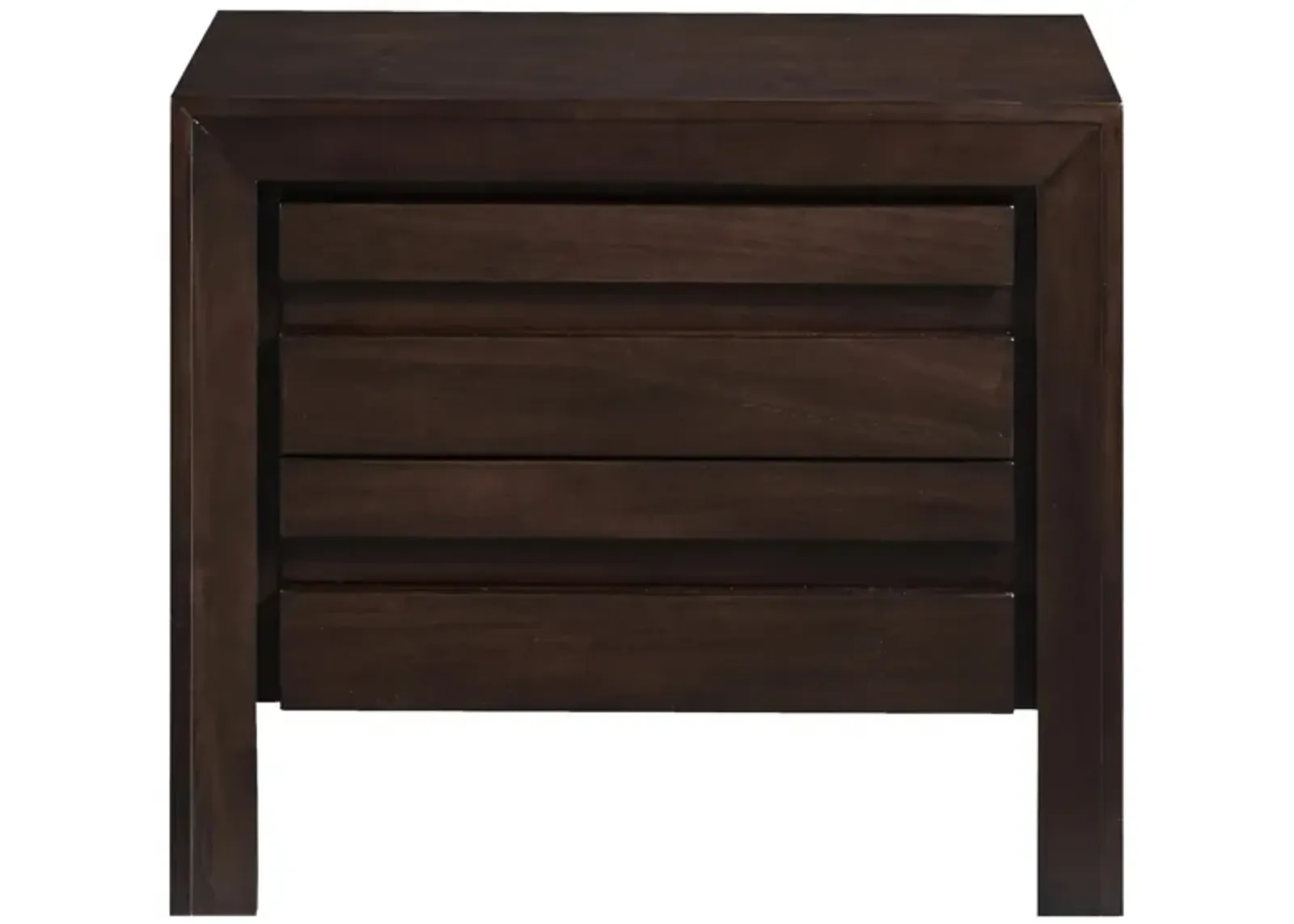 Van Buren Nightstand w/ Charging Station in Chocolate Brown by Bellanest