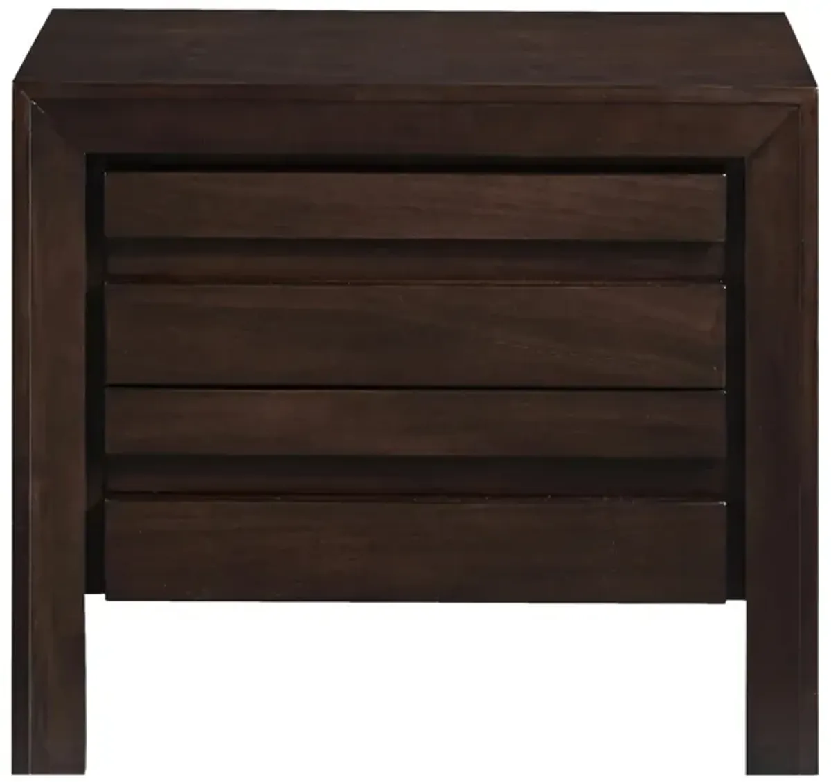 Van Buren Nightstand w/ Charging Station in Chocolate Brown by Bellanest