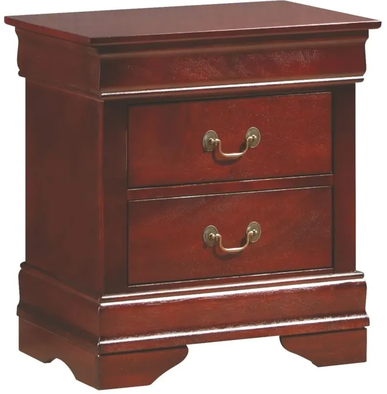 Rossie 2-Drawer Nightstand in Cherry by Glory Furniture