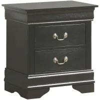 Rossie 2-Drawer Nightstand in Black by Glory Furniture