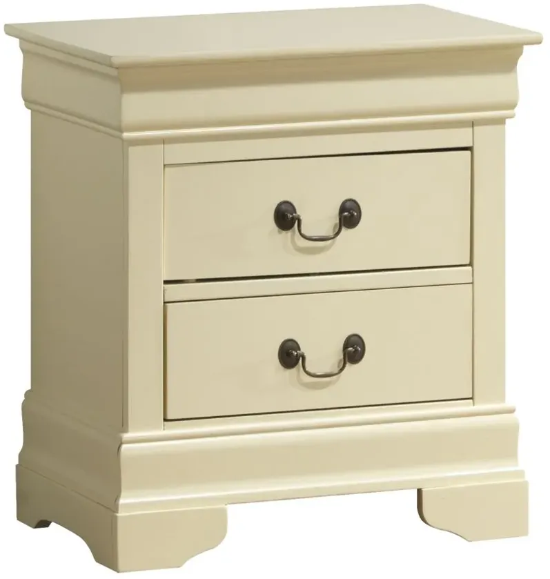 Rossie 2-Drawer Nightstand in Beige by Glory Furniture