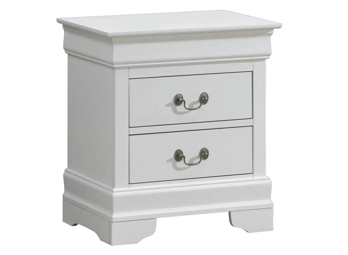 Rossie 2-Drawer Nightstand in White by Glory Furniture