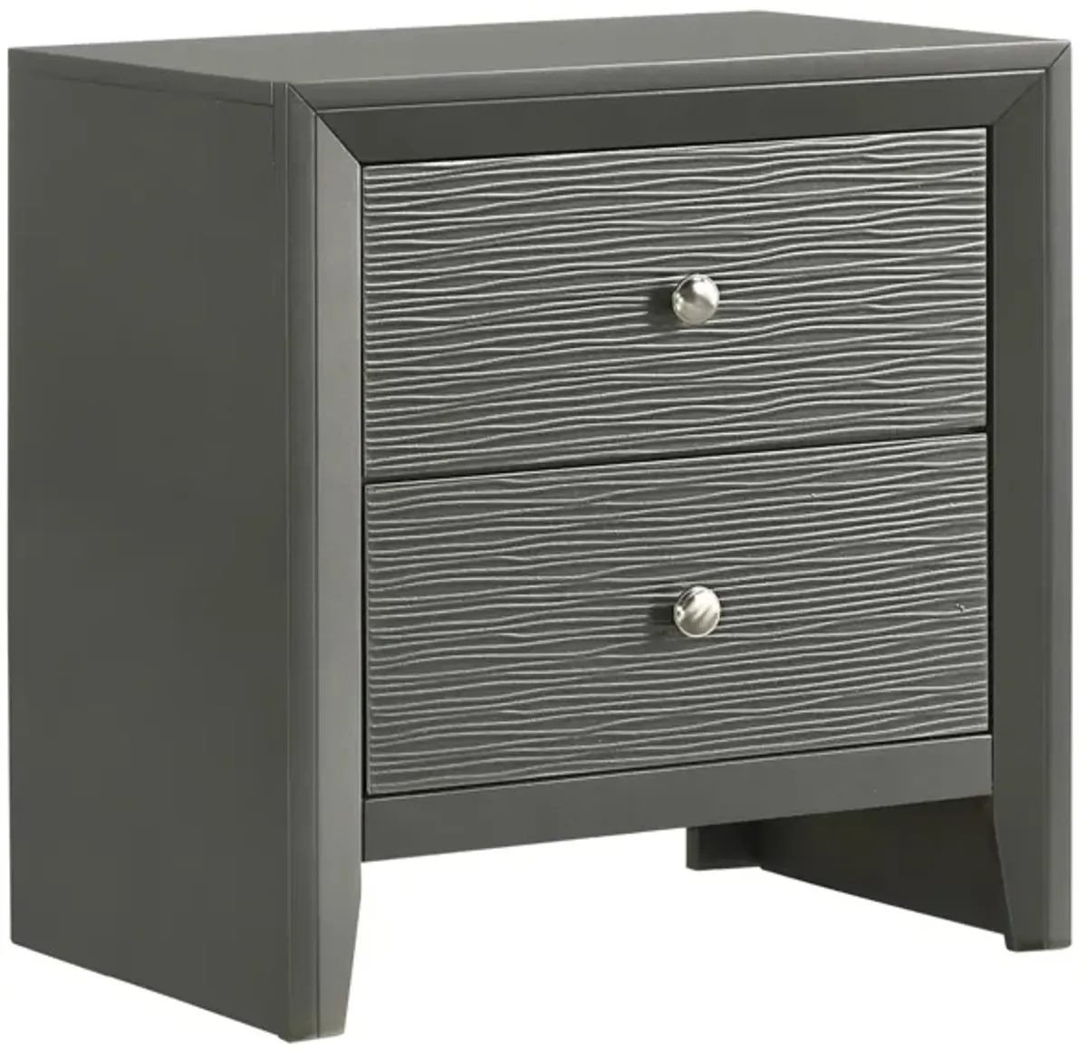 Evan Nightstand in Metallic Gray by Crown Mark