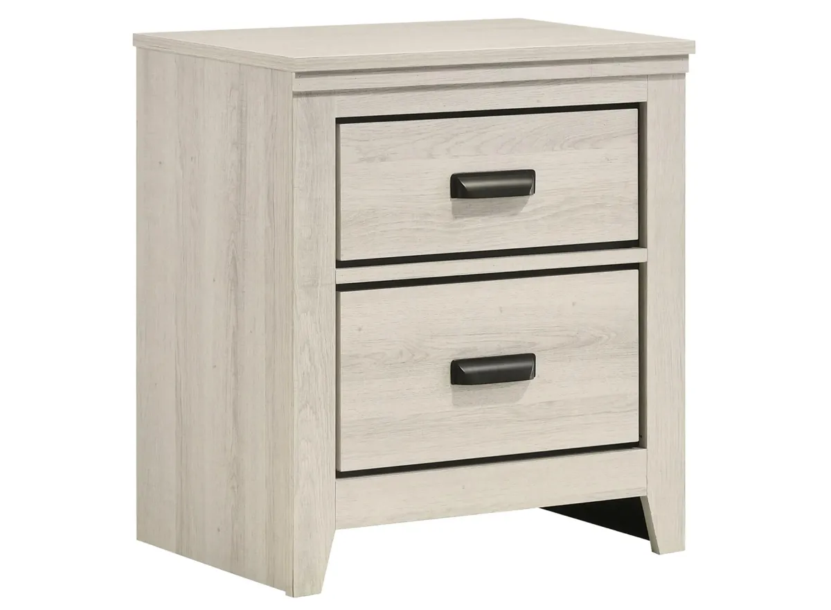 Carter Nightstand in White by Crown Mark