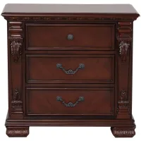 Lyndon 2 Drawer Night Stand in Cherry by Glory Furniture