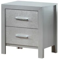 Glades Nightstand in Silver Champagne by Glory Furniture