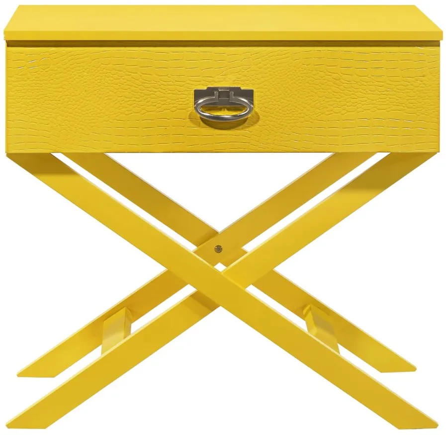 Xavier Nightstand in Yellow by Glory Furniture