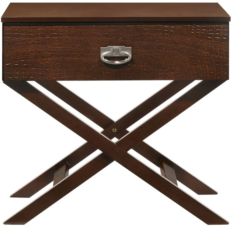 Xavier Nightstand in Cappuccino by Glory Furniture