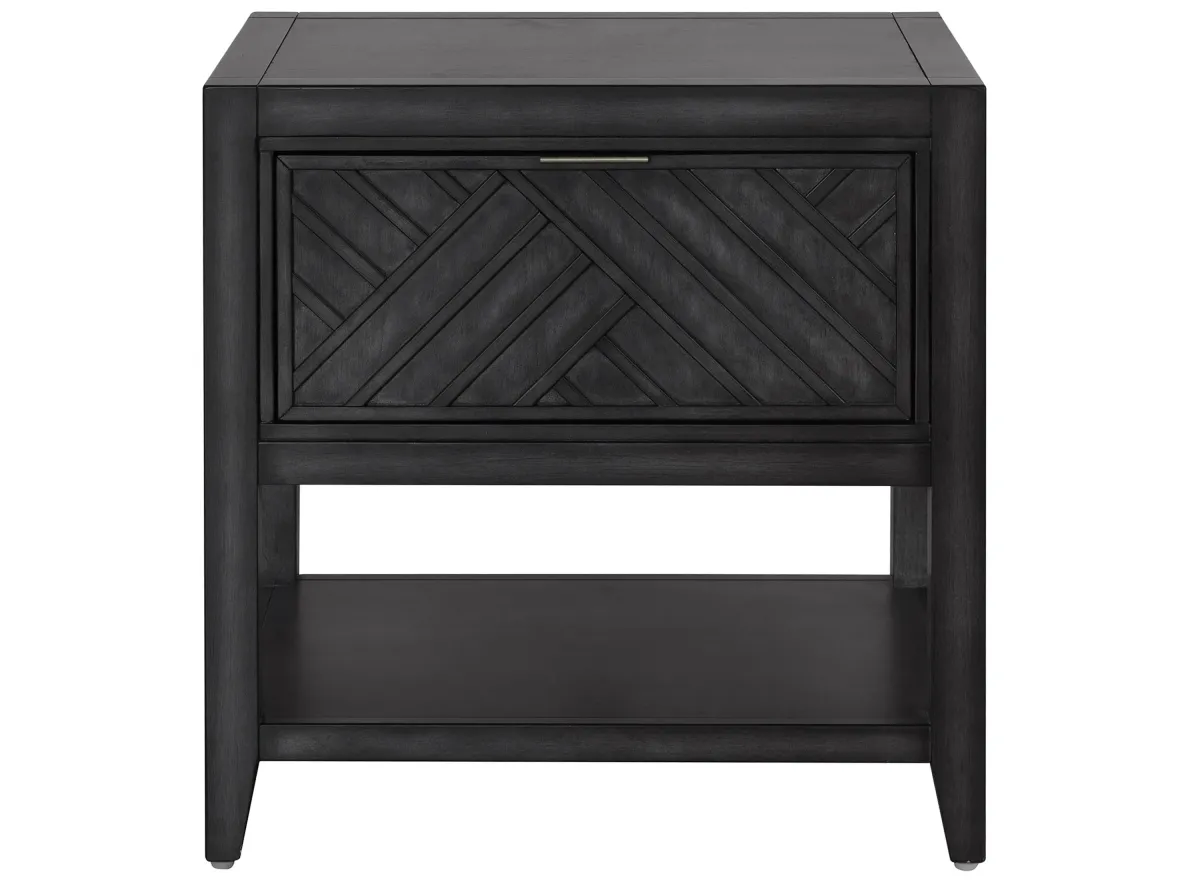 Lenox Nightstand in Gray by Samuel Lawrence