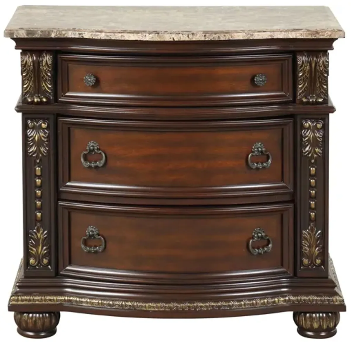 Lucca Nightstand in Dark Cherry by Glory Furniture