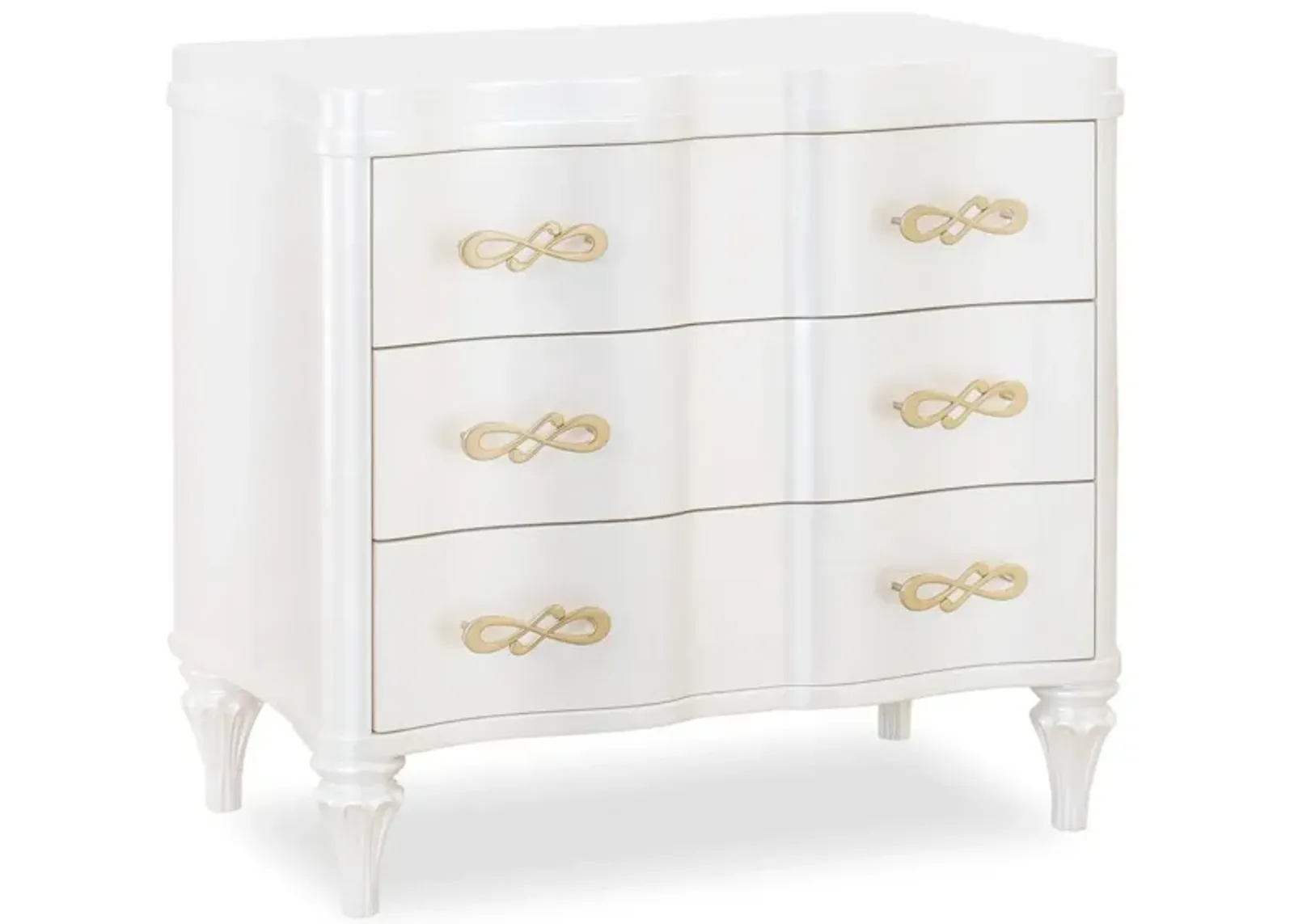 Madona Nightstand in Pearl by Cosmos Furniture