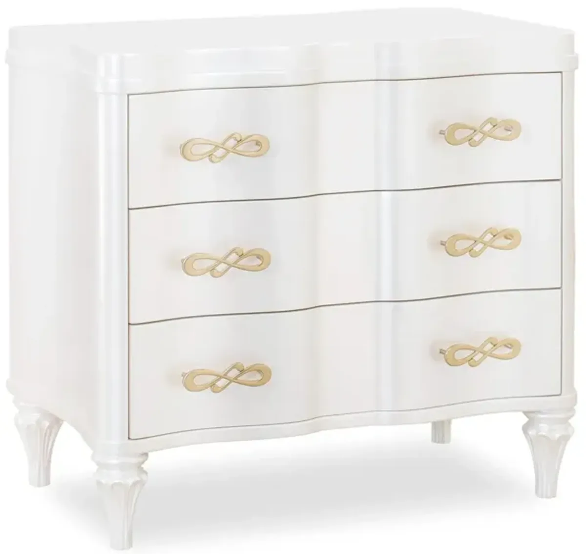 Madona Nightstand in Pearl by Cosmos Furniture