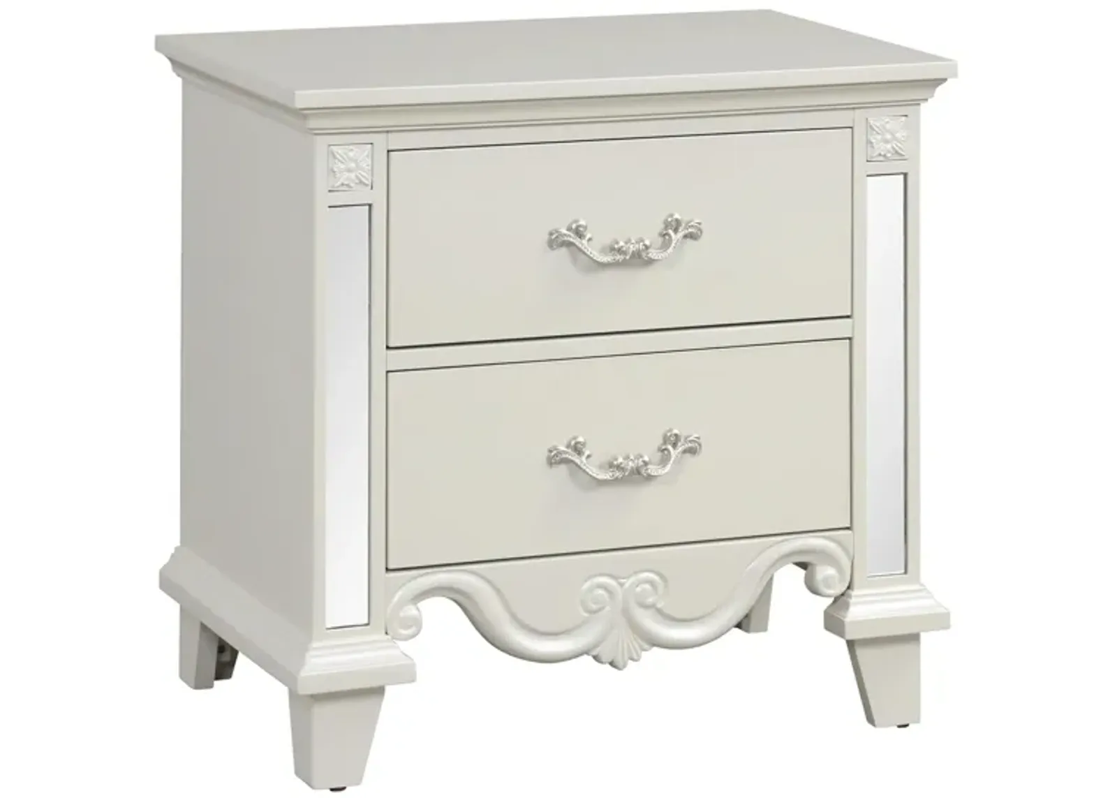 Sonia Nightstand in Pearl by Cosmos Furniture