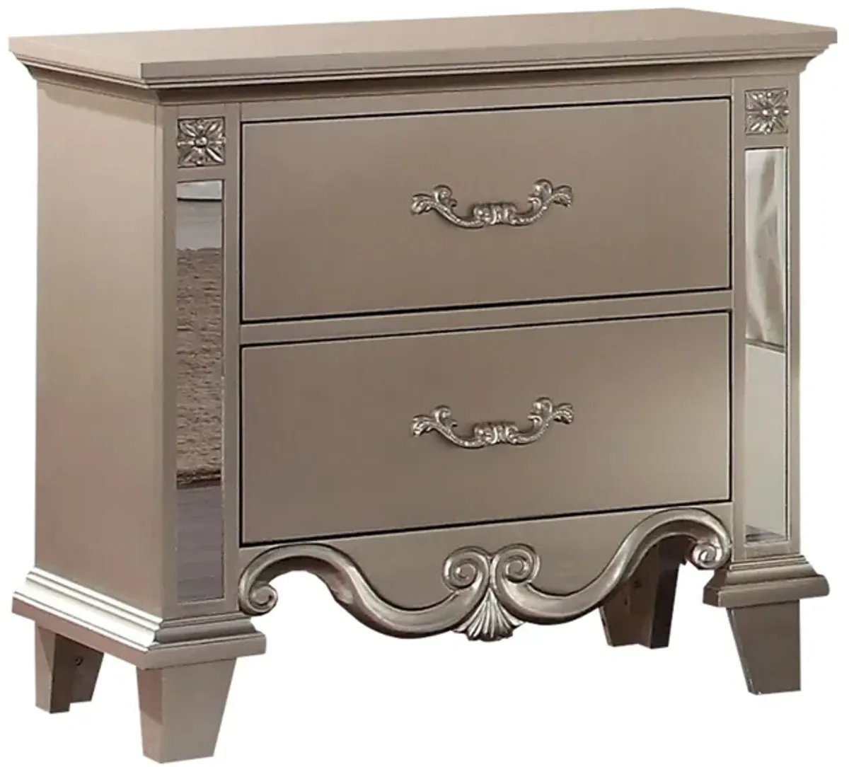 Sonia Nightstand in Champagne by Cosmos Furniture