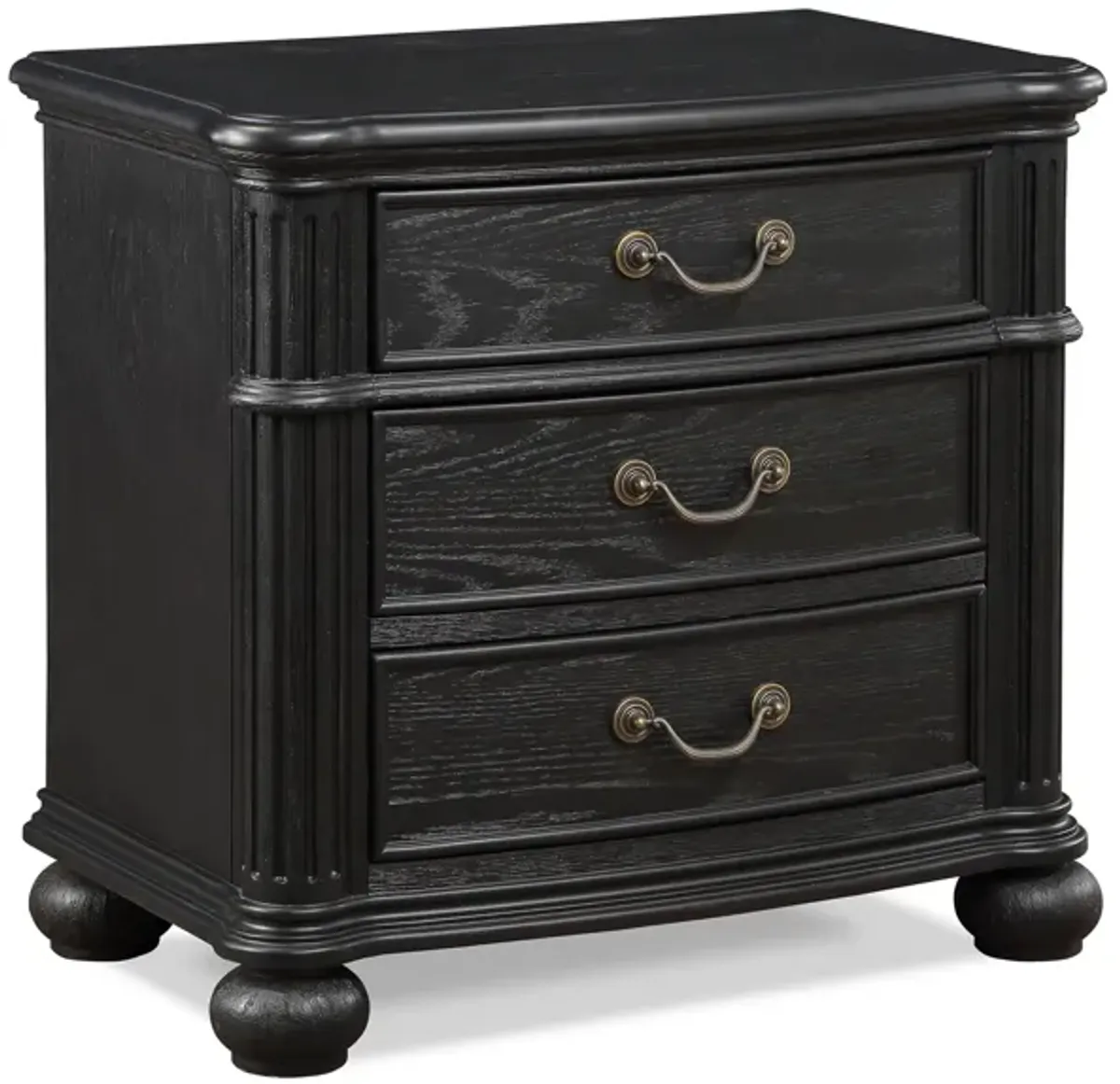 Kingsbury Nightstand in Charcoal Black by Crown Mark