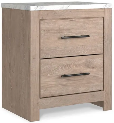 Oakley Nightstand in Light Brown and White by Ashley Furniture