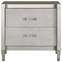 Zoey Nightstand in Silver by Bellanest.