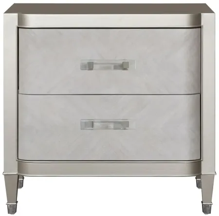 Zoey Nightstand in Silver by Bellanest.