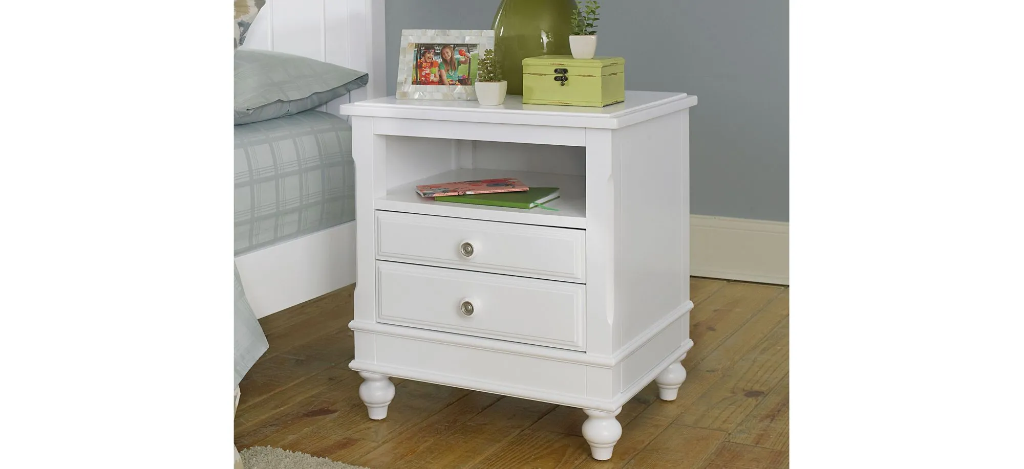 Lake House Nightstand in White by Hillsdale Furniture