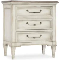 Arabella Three-Drawer Nightstand in Off-White;White by Hooker Furniture