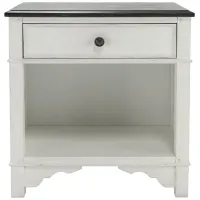 Colette Nightstand in Feathered White / Rich Charcoal by Riverside Furniture