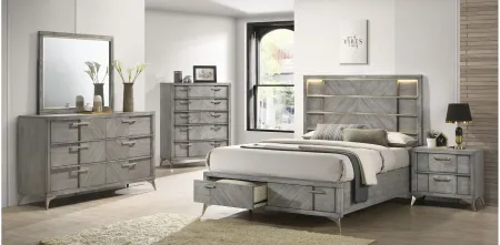 Aries Nightstand in Gray by Bernards Furniture Group
