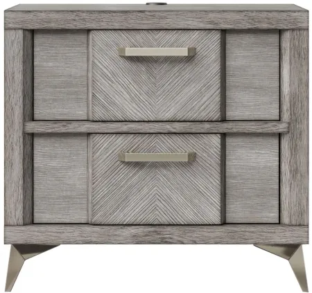 Aries Nightstand in Gray by Bernards Furniture Group