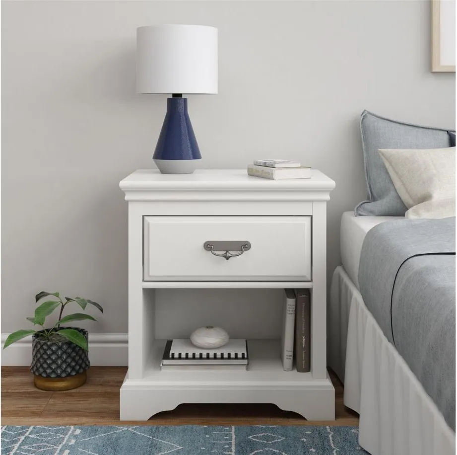 Ameriwood Home Bristol Nightstand in White by DOREL HOME FURNISHINGS