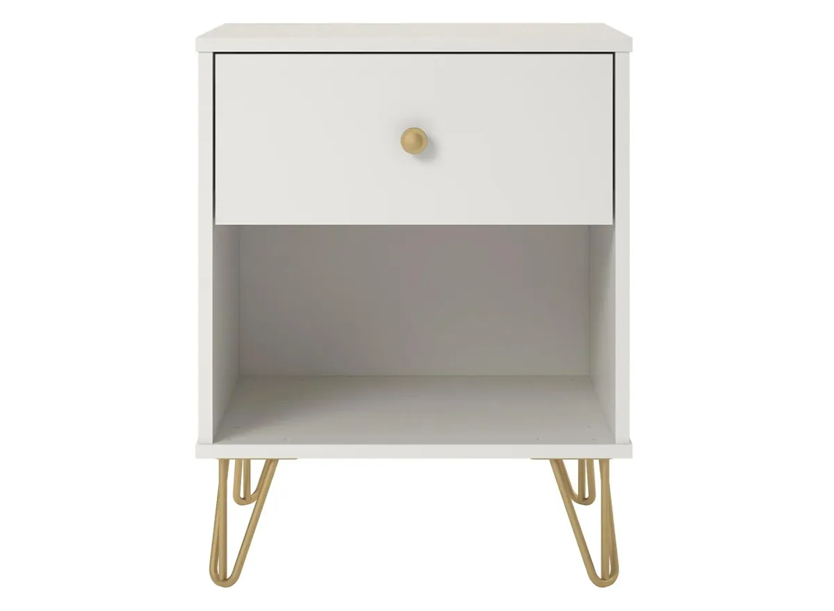 Novogratz Finley Nightstand in White by DOREL HOME FURNISHINGS