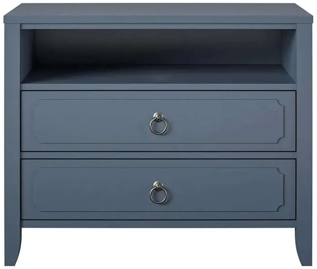 Novogratz Her Majesty Two Drawer Nightstand in Blue by DOREL HOME FURNISHINGS