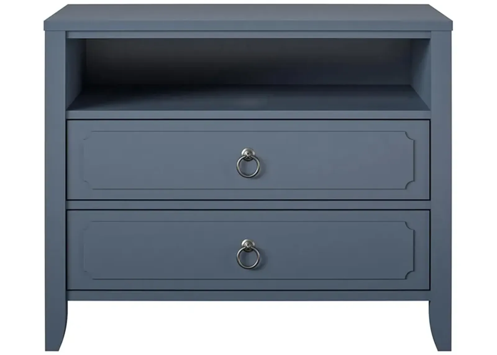 Novogratz Her Majesty Two Drawer Nightstand in Blue by DOREL HOME FURNISHINGS