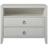 Novogratz Her Majesty Two Drawer Nightstand in White by DOREL HOME FURNISHINGS