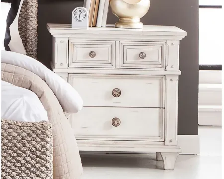 Sedona Nightstand in Cobblestone White by American Woodcrafters