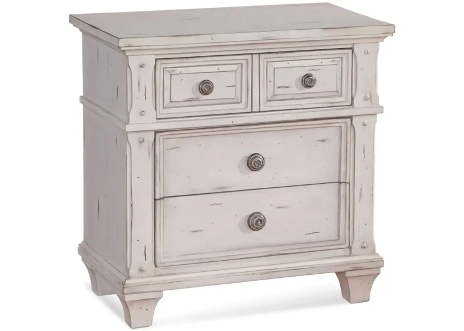 Sedona Nightstand in Cobblestone White by American Woodcrafters