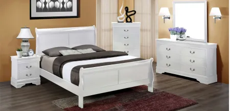 Louis Phillip Nightstand in White by Crown Mark
