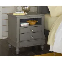 Lake House Nightstand in Stone by Hillsdale Furniture