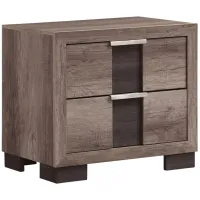 Rangley Nightstand in Paper - Gray / Brown 2-Tone by Crown Mark