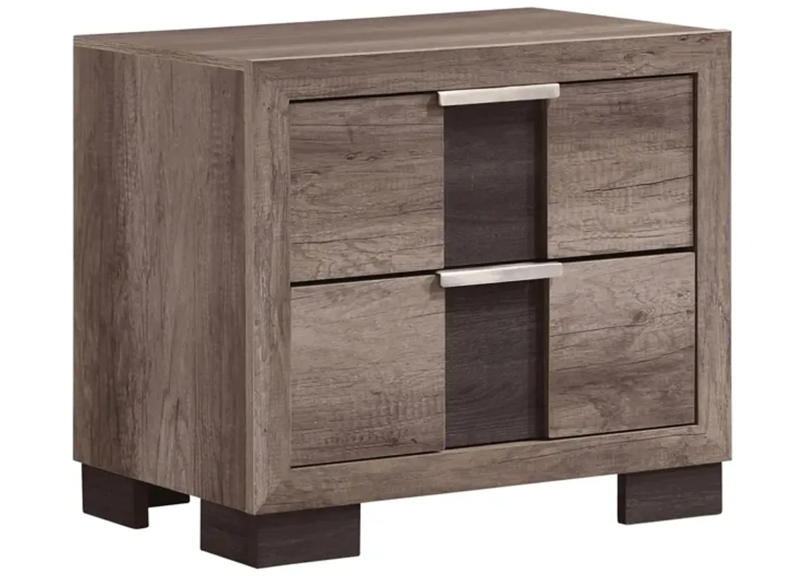 Rangley Nightstand in Paper - Gray / Brown 2-Tone by Crown Mark