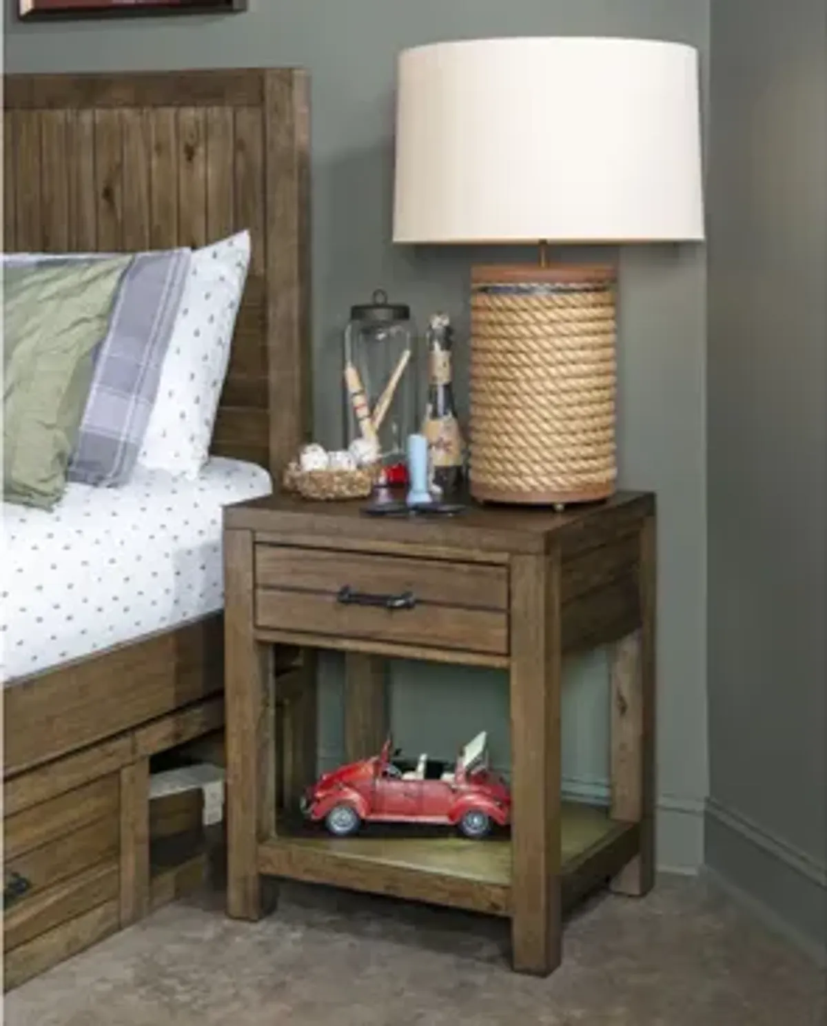 Summer Camp Nightstand in Tree House Brown by Legacy Classic Furniture