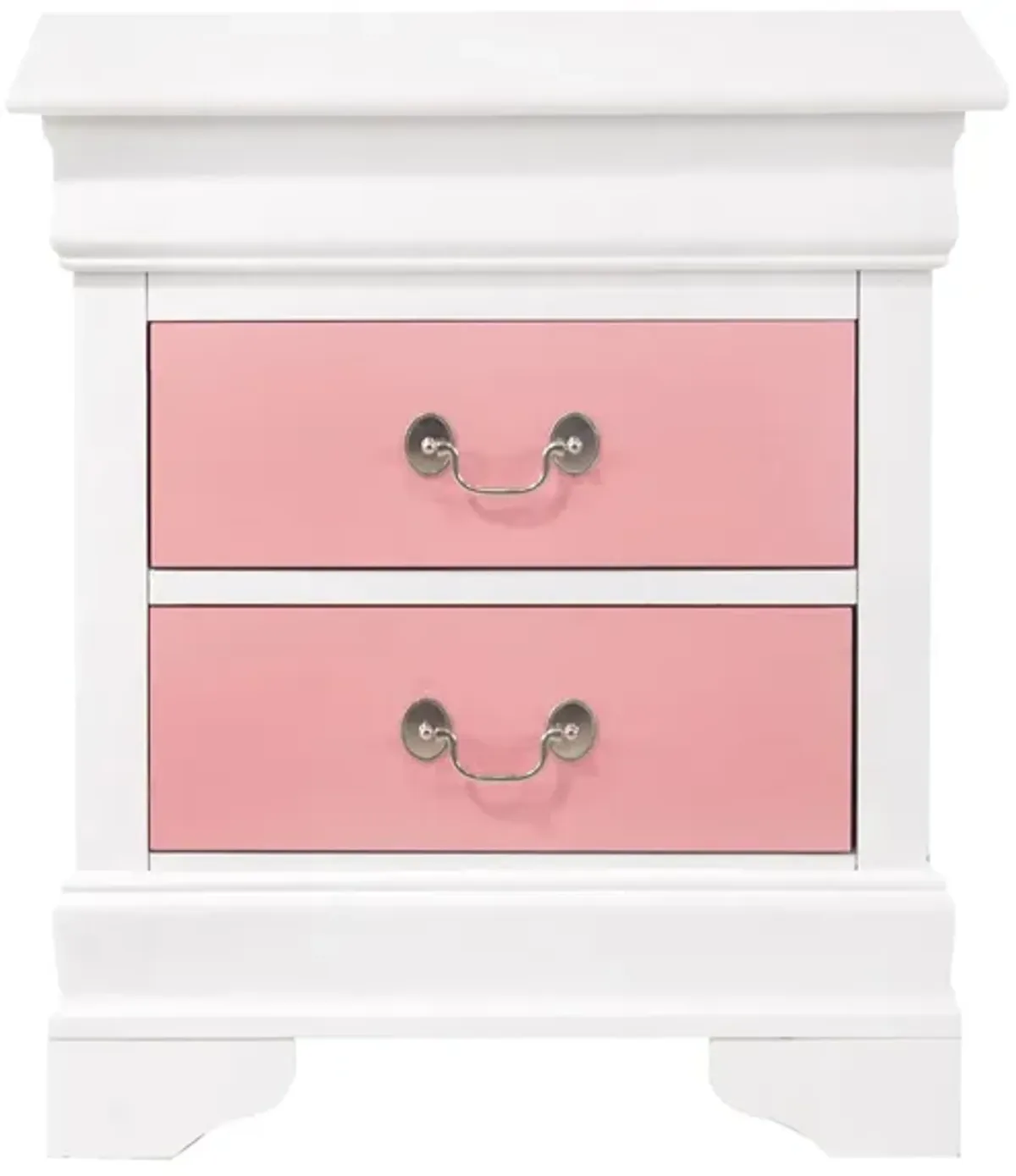 Louis Nightstand in Pink;White by Glory Furniture