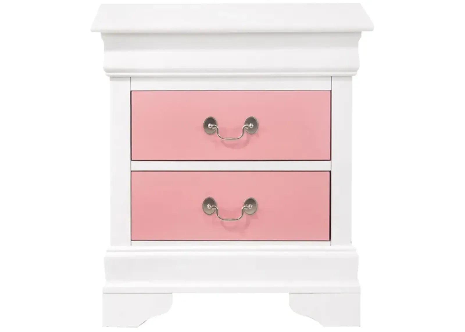 Louis Nightstand in Pink;White by Glory Furniture