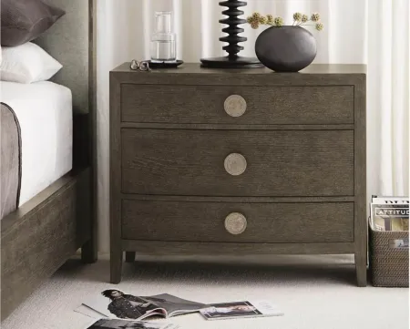 Linea Nightstand in Cerused Charcoal by Bernhardt