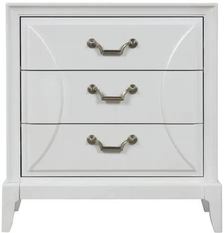Renascence Nightstand in Pearlized White by Bernards Furniture Group