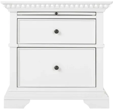 Angelina Nightstand in Cream White by Bellanest