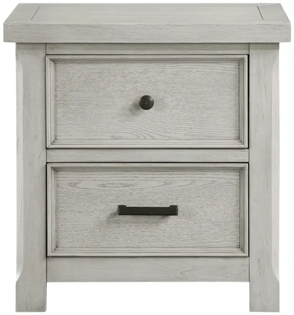 Oslo Nightstand in Antique Light Gray by Homelegance