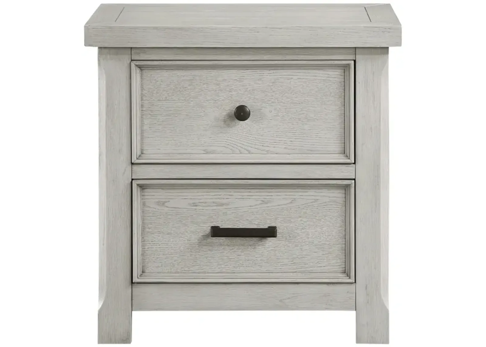 Oslo Nightstand in Antique Light Gray by Homelegance