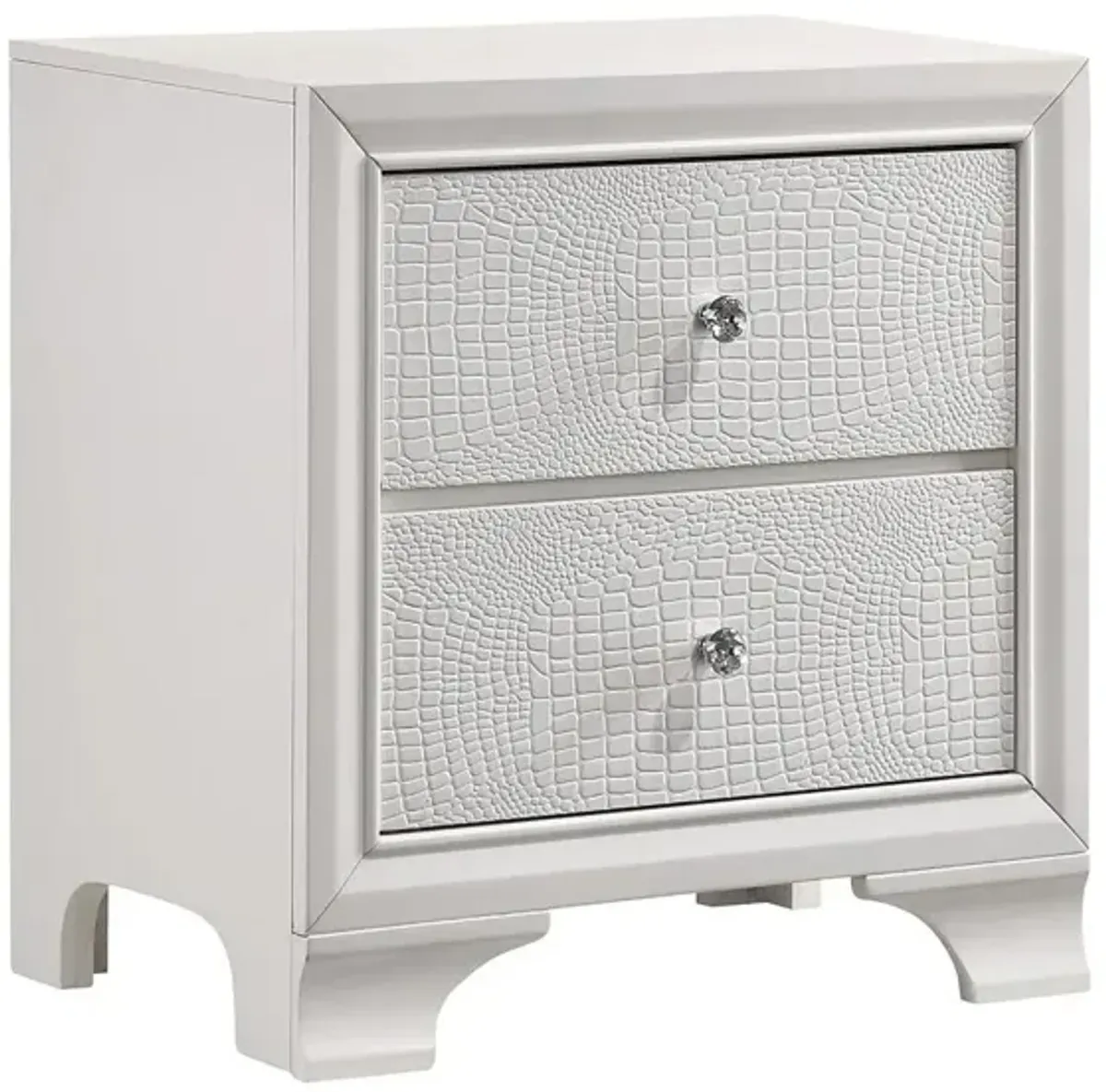 Lyssa Nightstand in FROST by Crown Mark