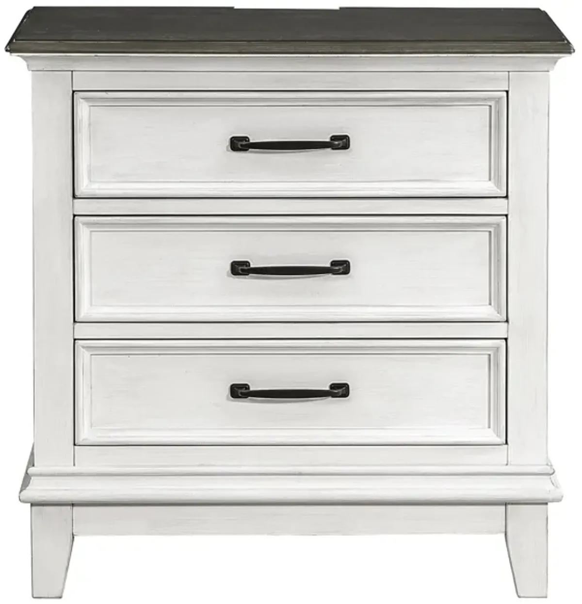 Niles Nightstand in 2-Tone (Antique White and Dark Brown) by Homelegance